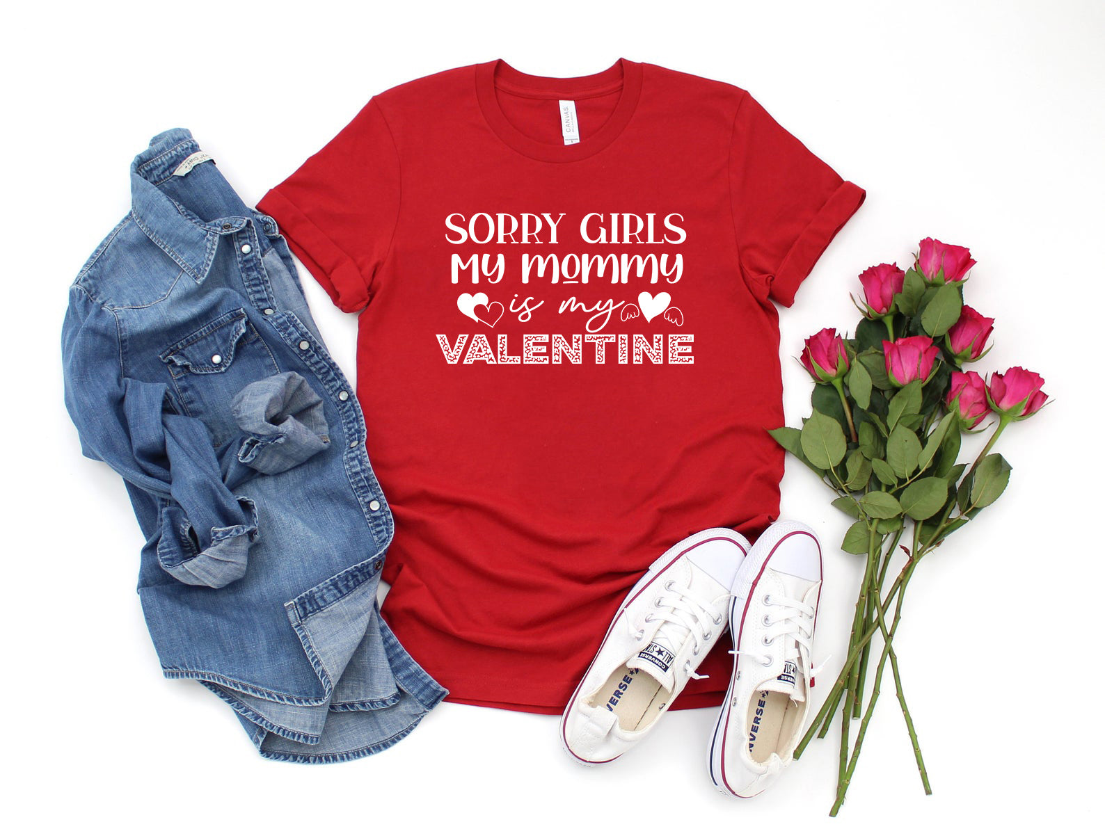 Sorry Girls My Mommy Is Valentine Tee