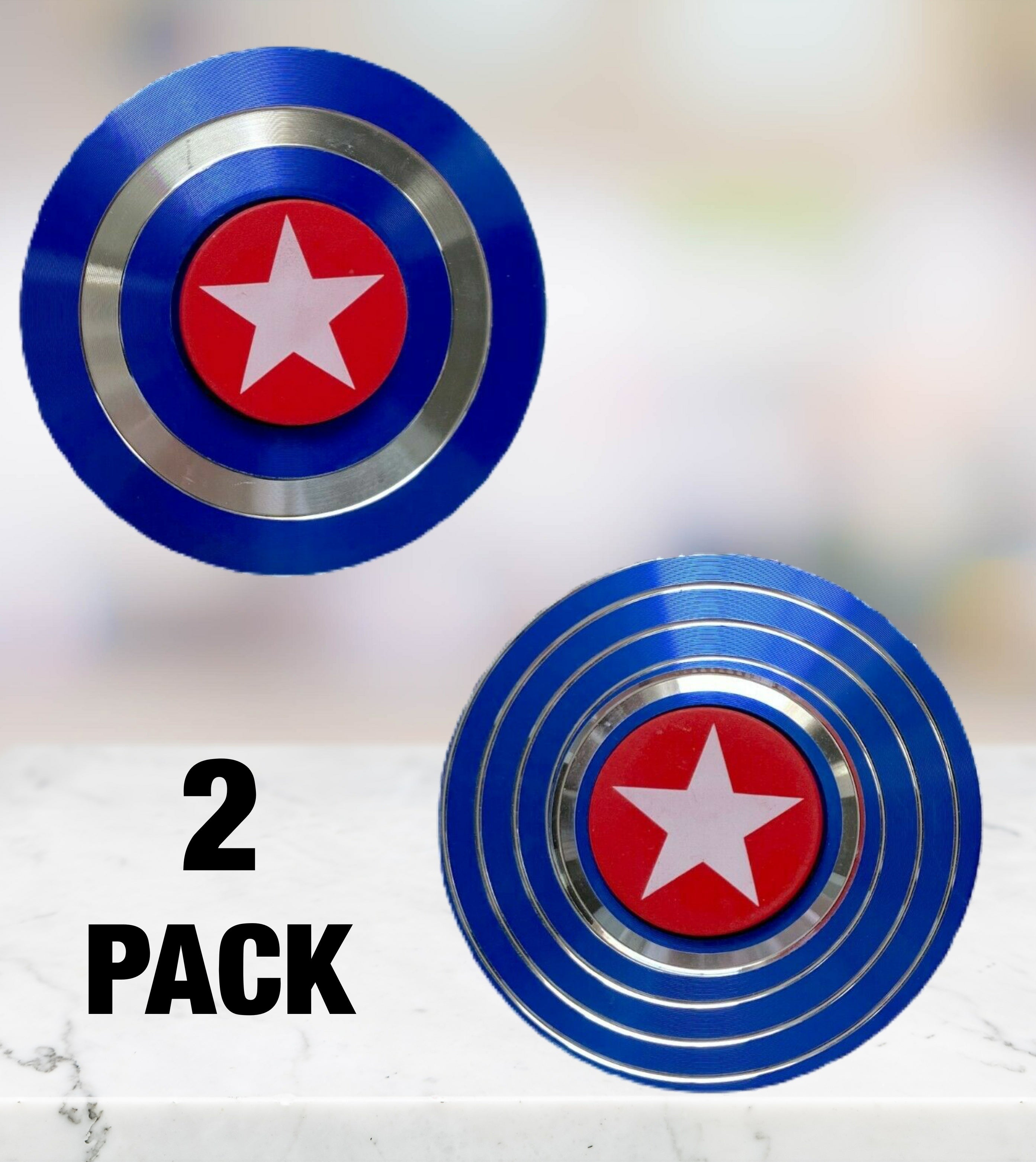 2 Pack Metal Handheld Finger Fidget Spinner Captain America