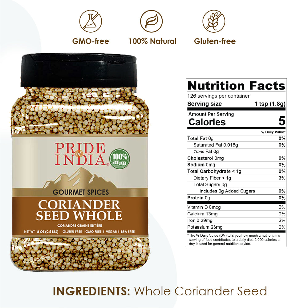 Coriander Seed Whole - 8 oz