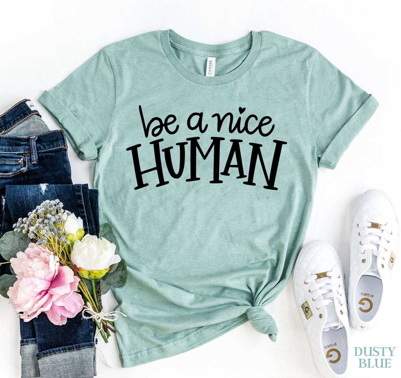 Be A Nice Human T-shirt | Agate