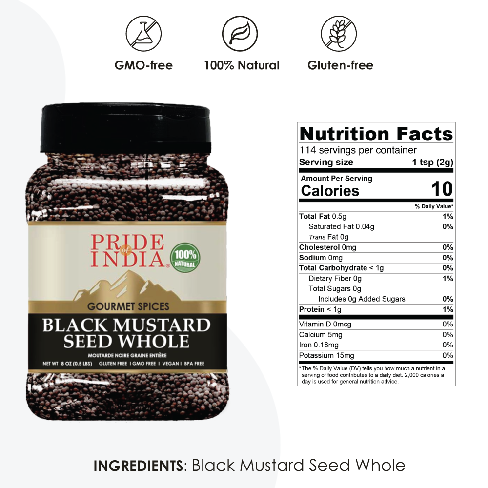 Black Mustard Seed Whole - 8 oz