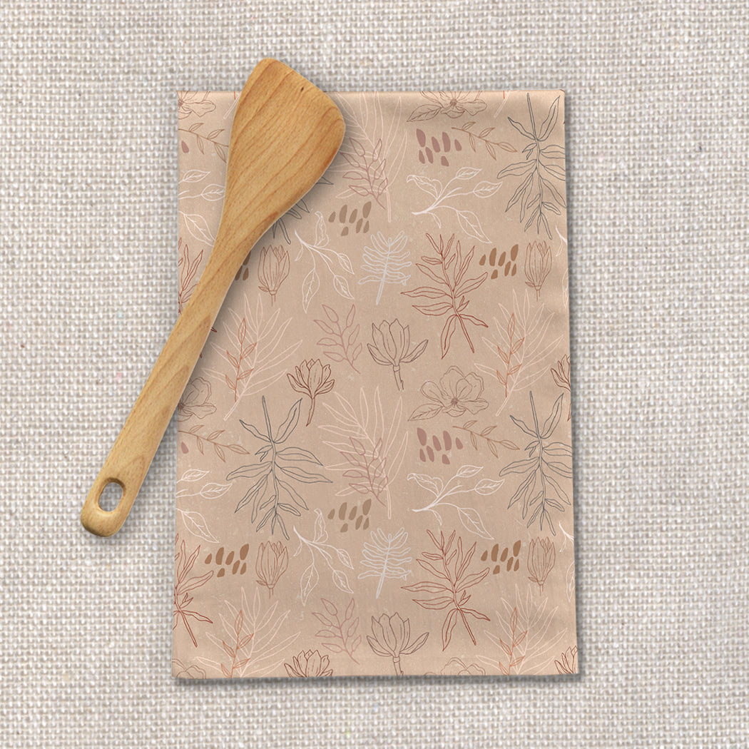 Desert Leaf Tea Towel | Orchid Hades