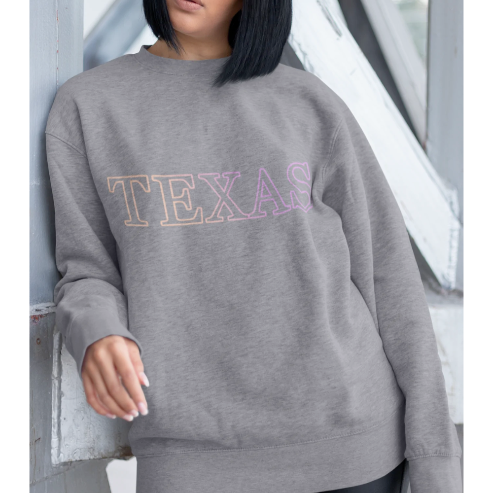 Womens Texas Gradient Crewneck Sweatshirt