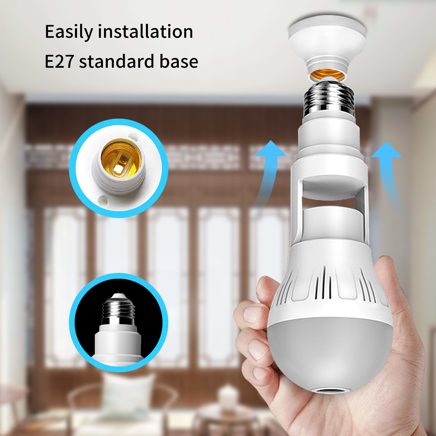 Night Vision 360 Wifi Panorama Camera Bulb