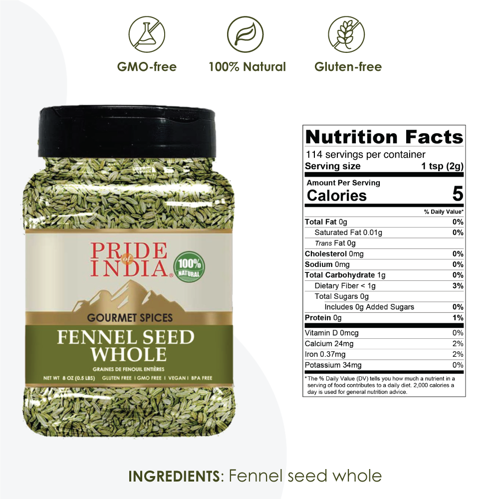 Fennel Seed Whole - 8 oz