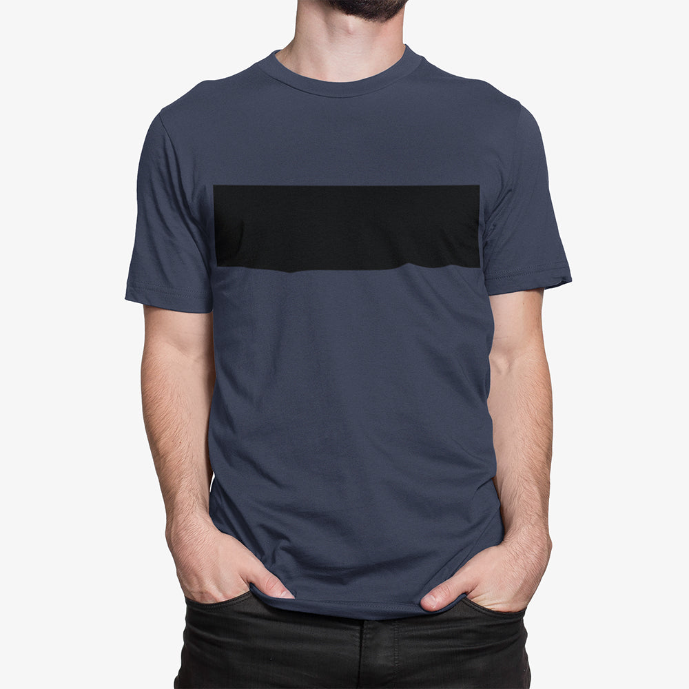 Mens Black Colorblock T-Shirt | Yellow Pandora