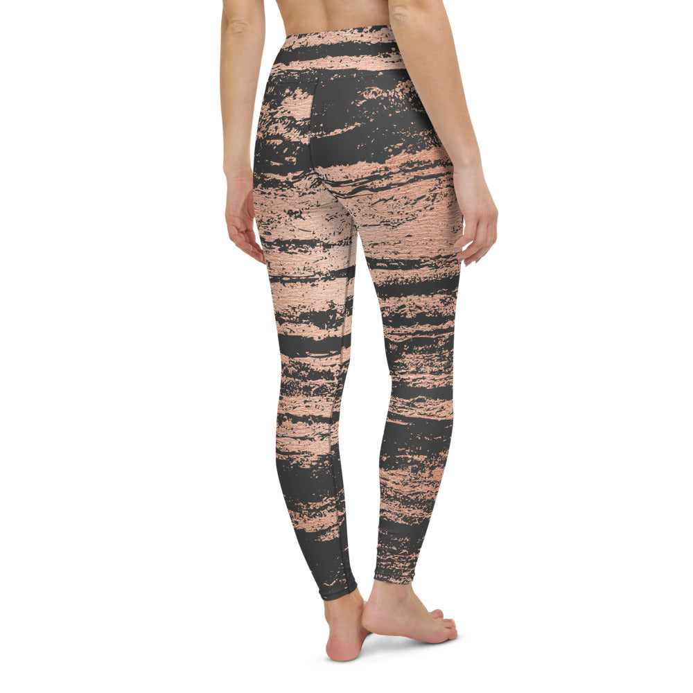 Rose Gold Silver High Waist Leggings