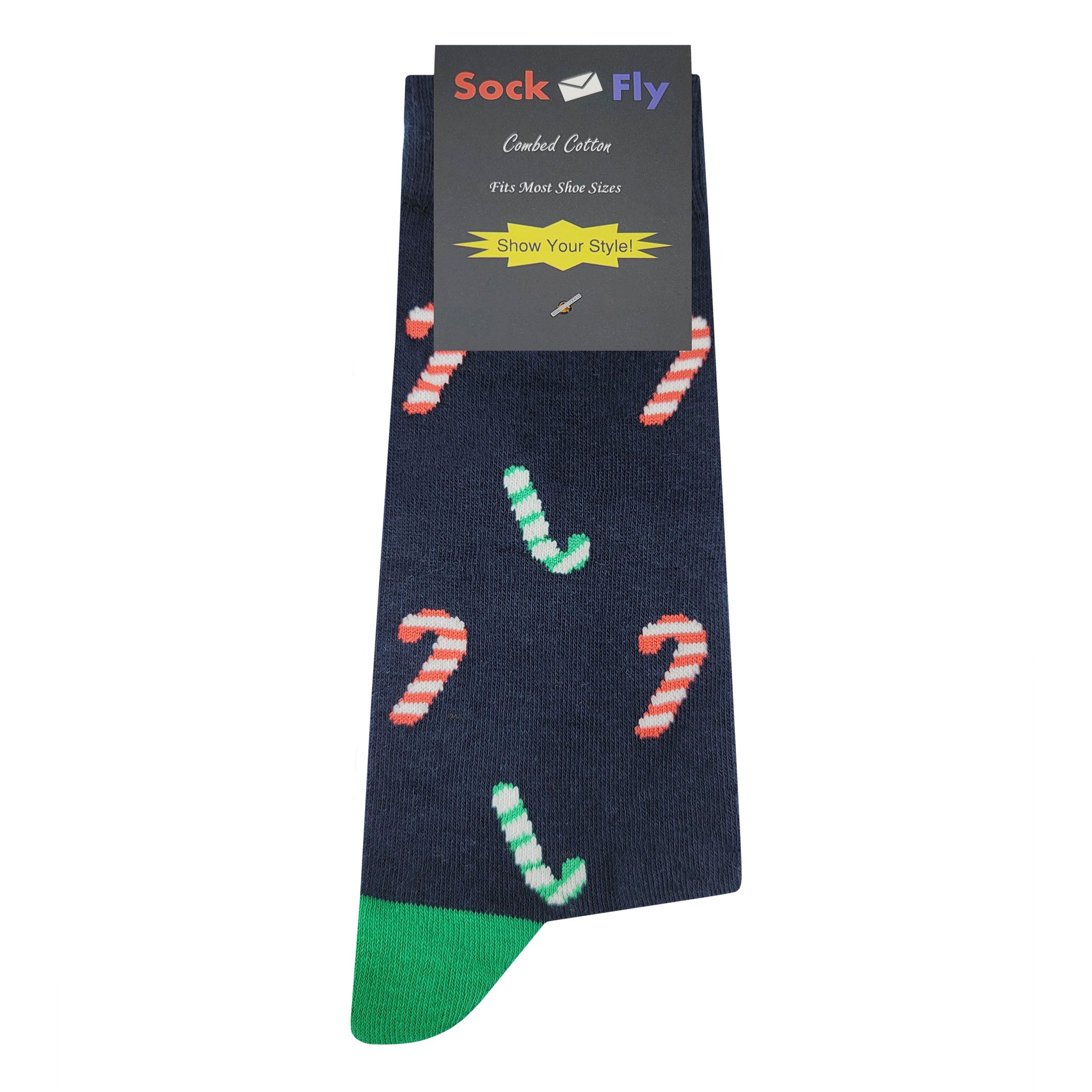 Red Green Candy Cane Socks