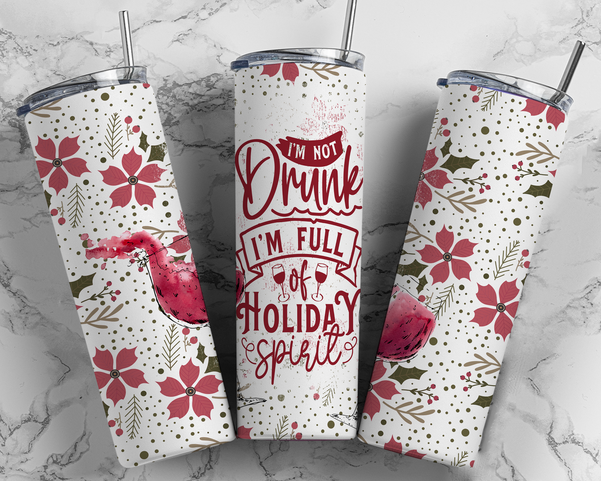 20oz Drunk Holiday Spirit Tumbler