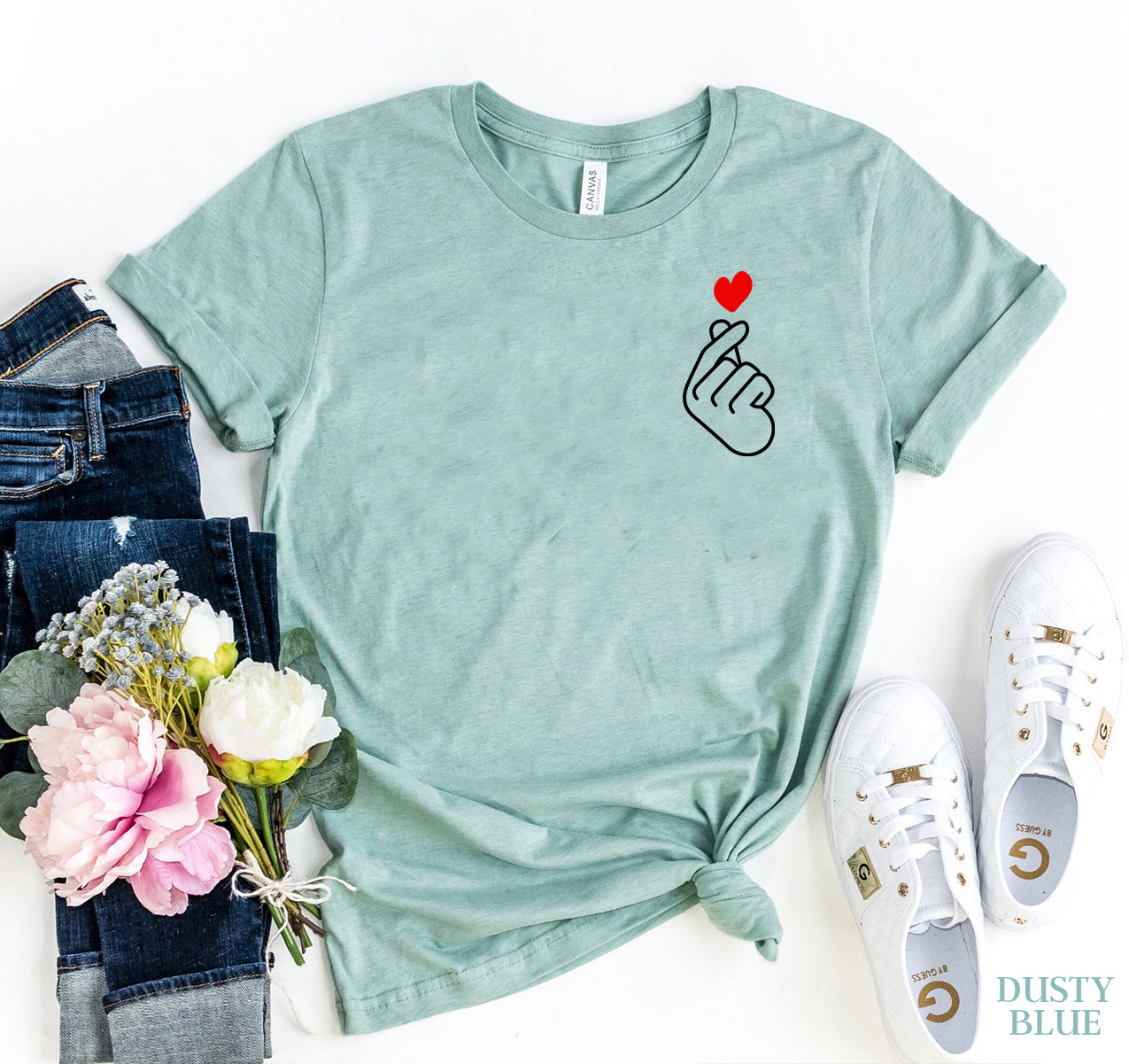 Korean Love Sign T-shirt | Agate