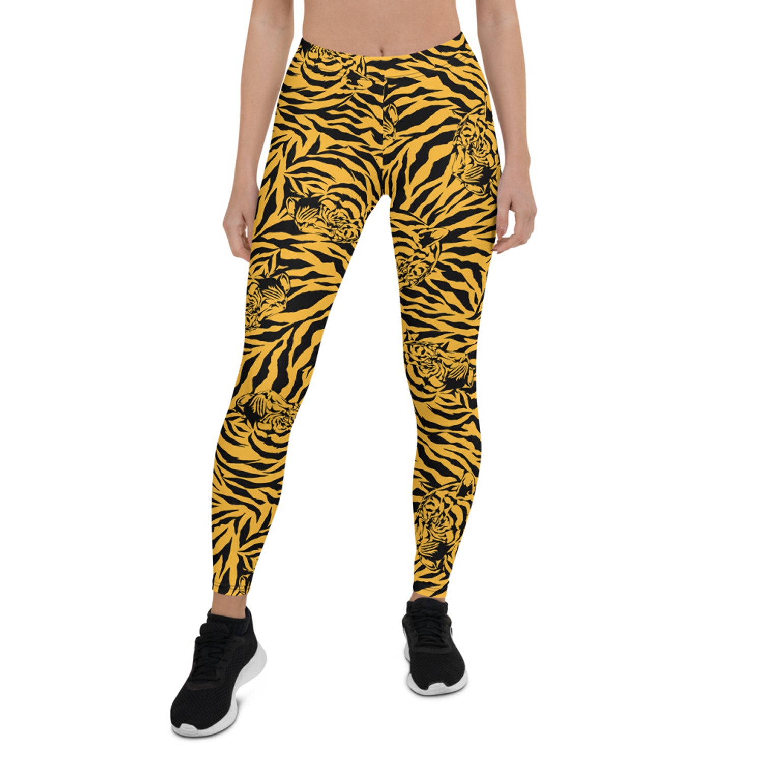 Yellow Tiger Leggings for Women