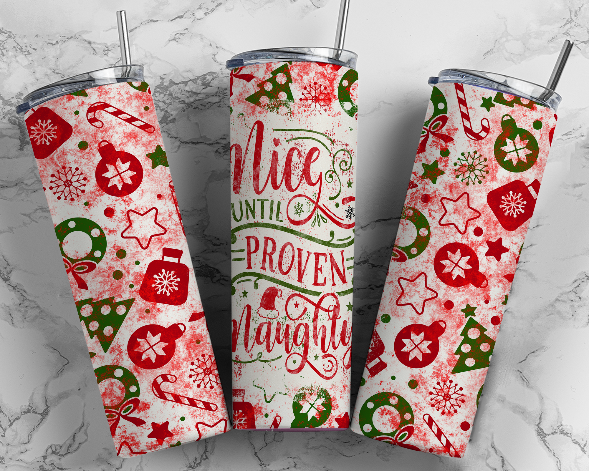 20oz Nice Naughty Christmas Tumbler