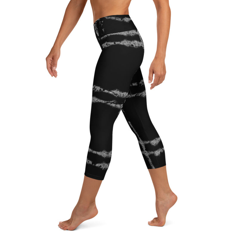 High Waist Shibori Tie Dye Capris