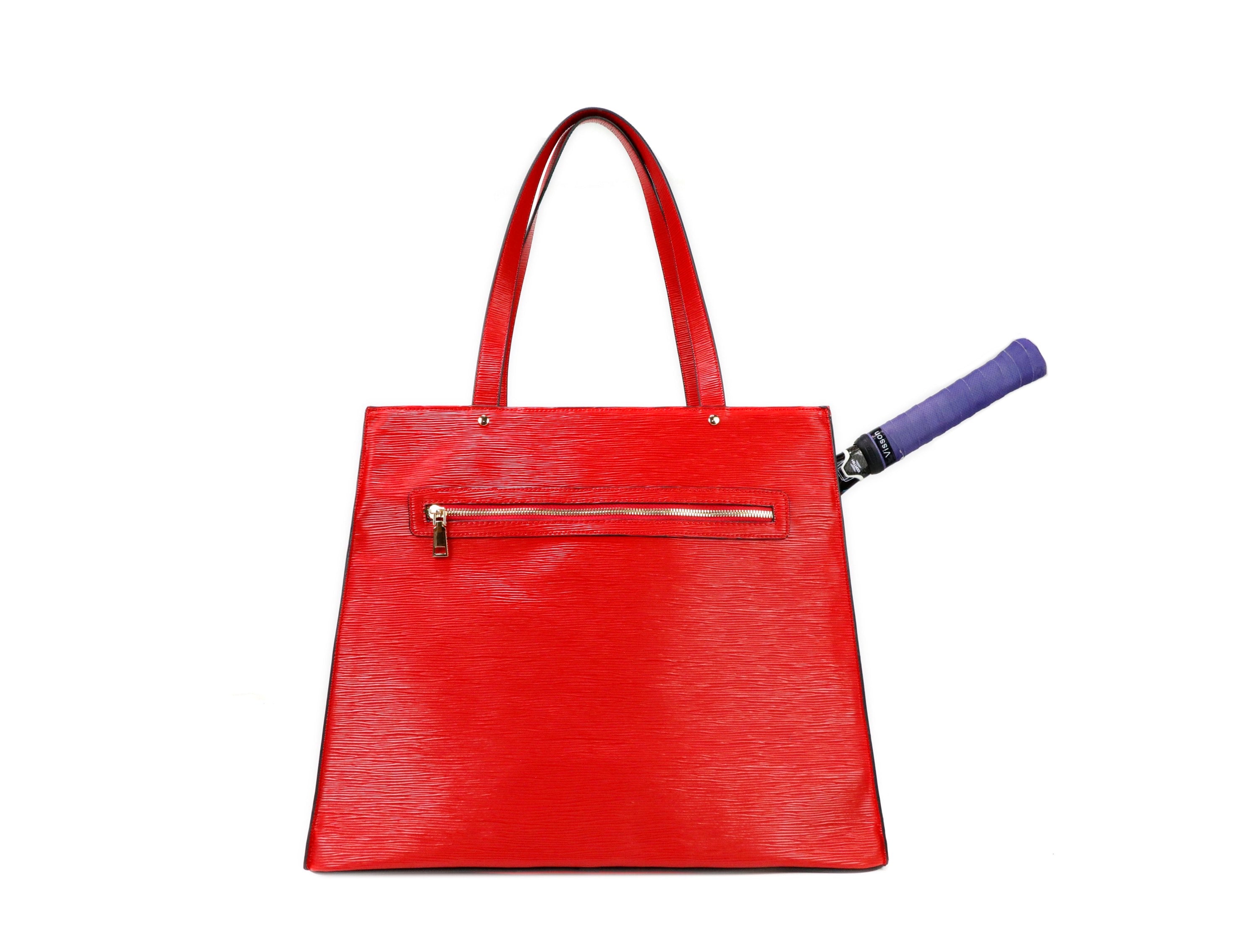 Maya Tennis Tote by NiceAces/ Red/ High Quality Vegan Leather