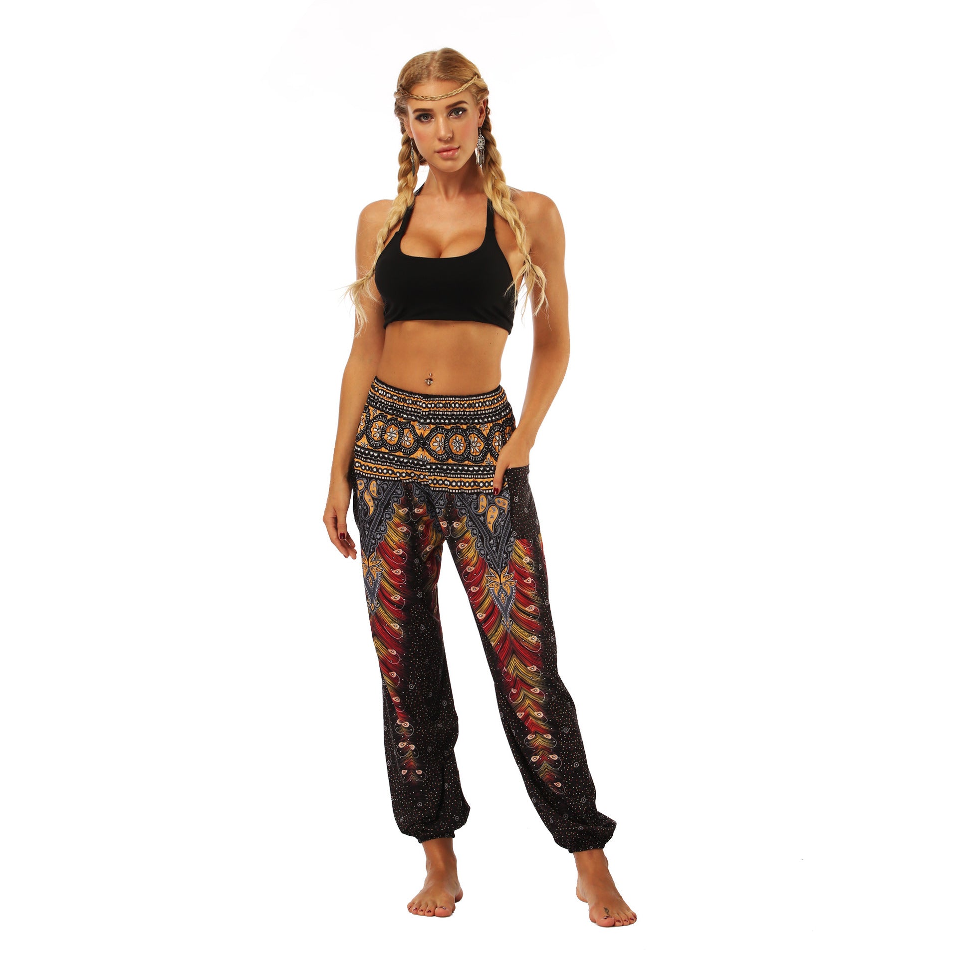 New Printing Leisure Beam Foot Yoga Pants