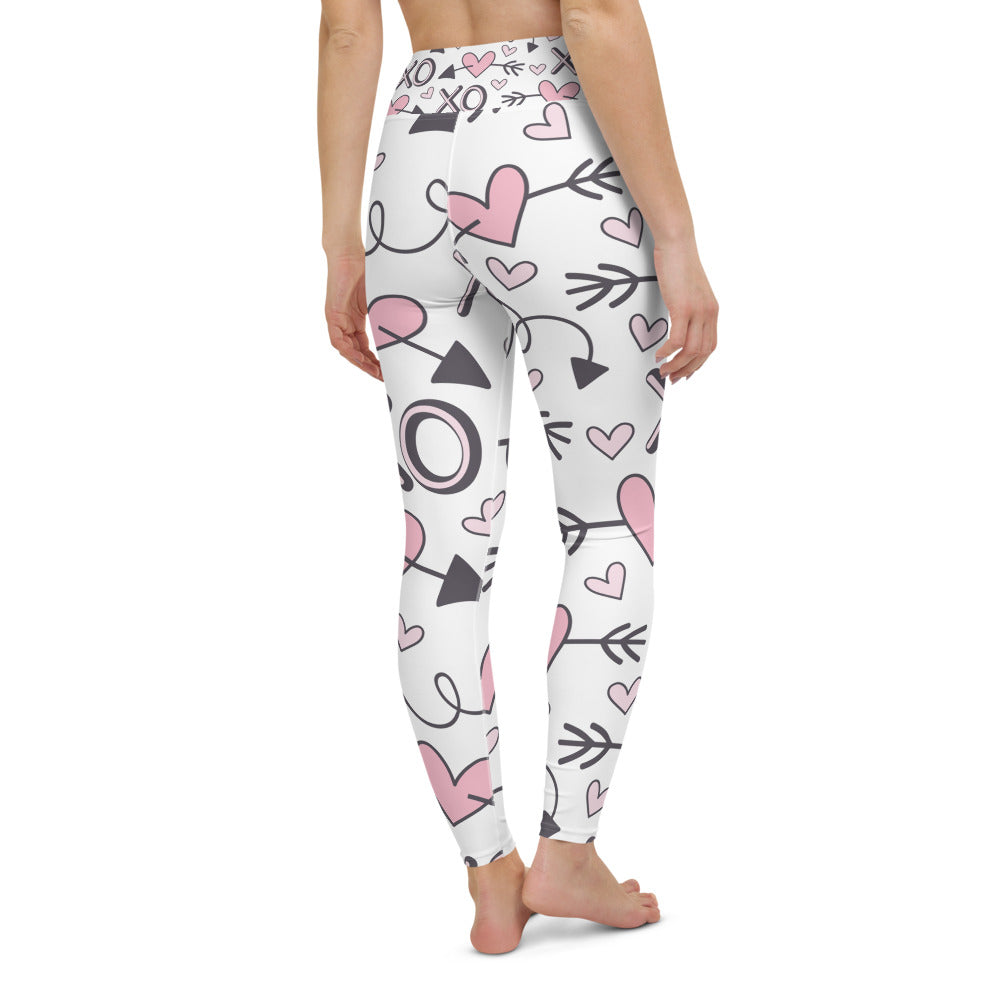 High Waist Valentine's Day Leggings Xoxo