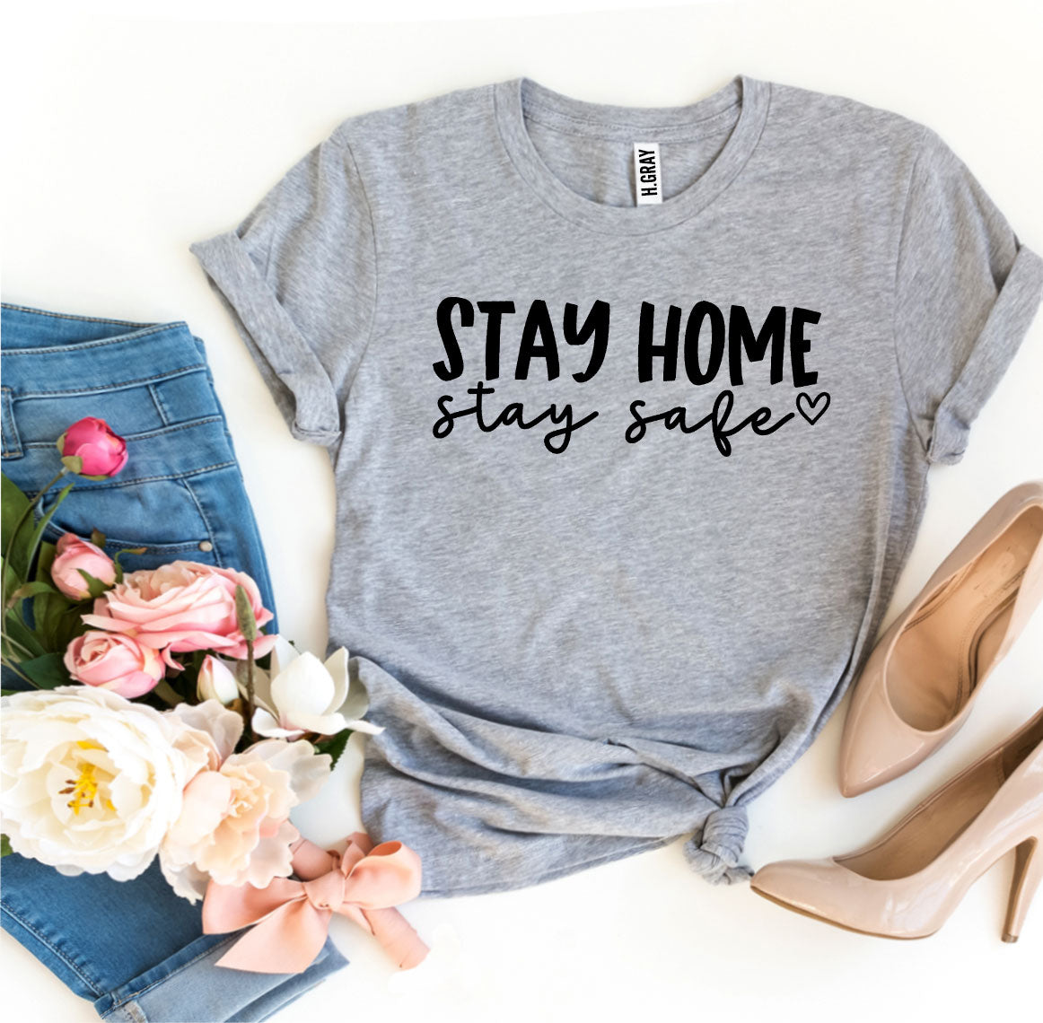 Stay Home Stay Safe T-shirt | Agate