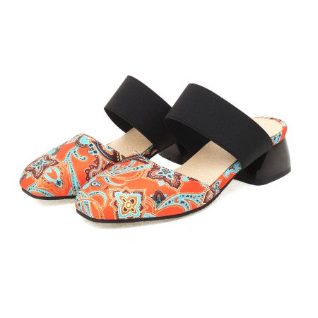 New chunky heel fashion women's slip-on sandals