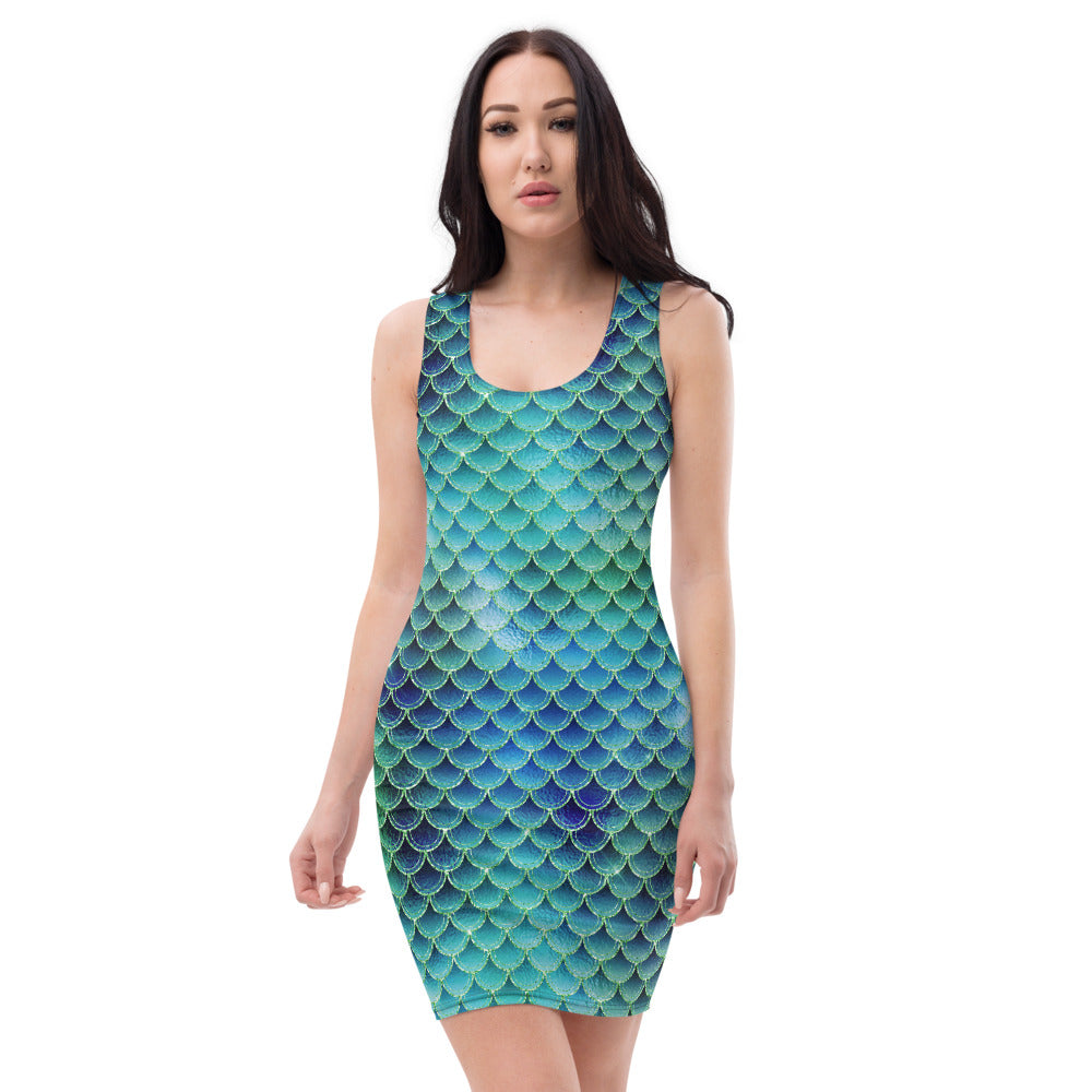 Brenda Blue Mermaid Dress