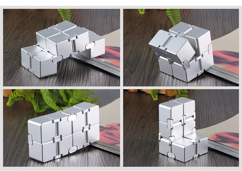 Decompresses Relax Toys Stress Relief Toy Metal Infinity Cube