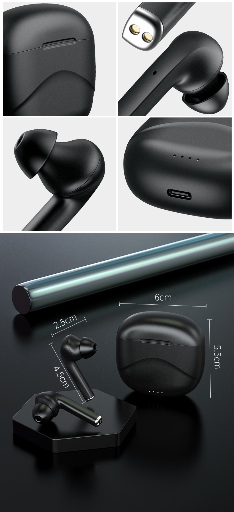 Sports TWS Wireless Bluetooth Earphones for Apple Huawei