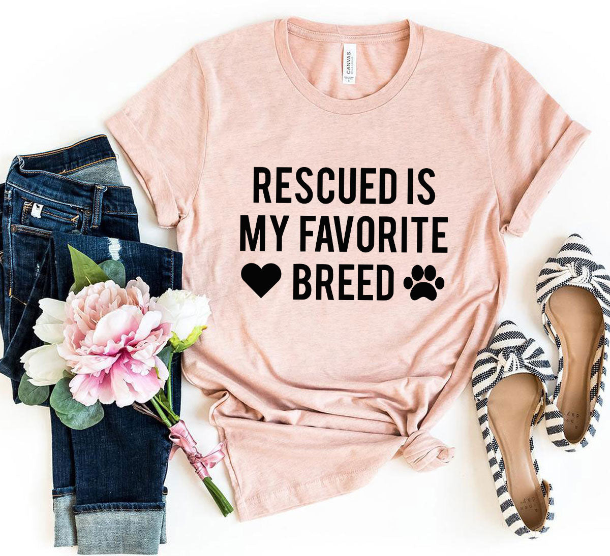 DT0526 Rescued Is My Favorite Place Shirt