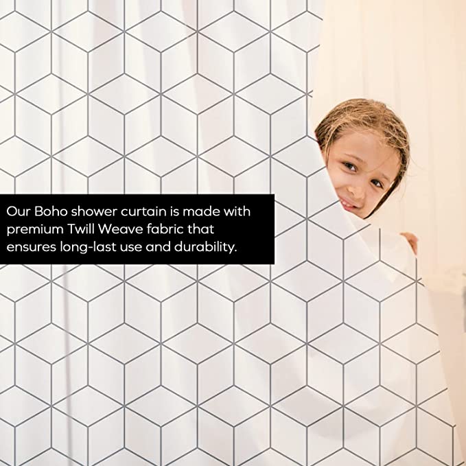 Shower Curtain - Hexagon - Geometric print