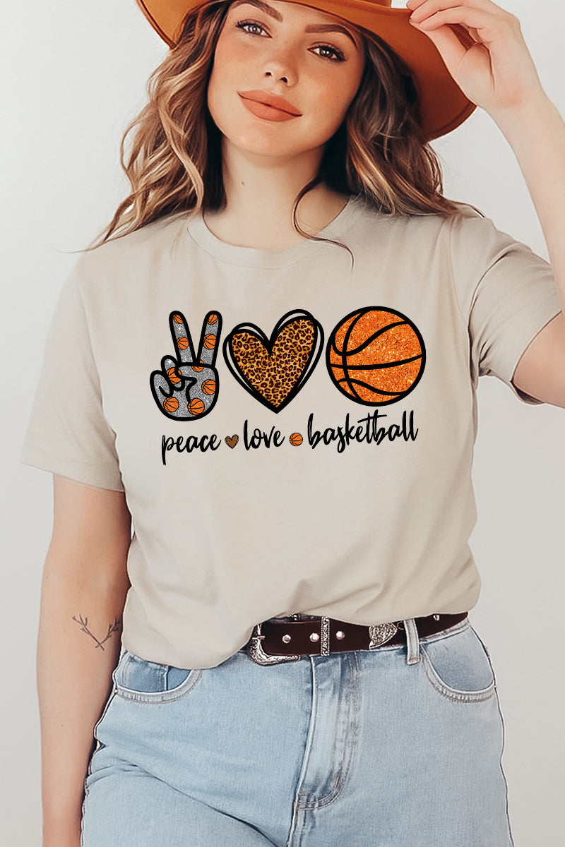 Peace Love Basketball T-shirt