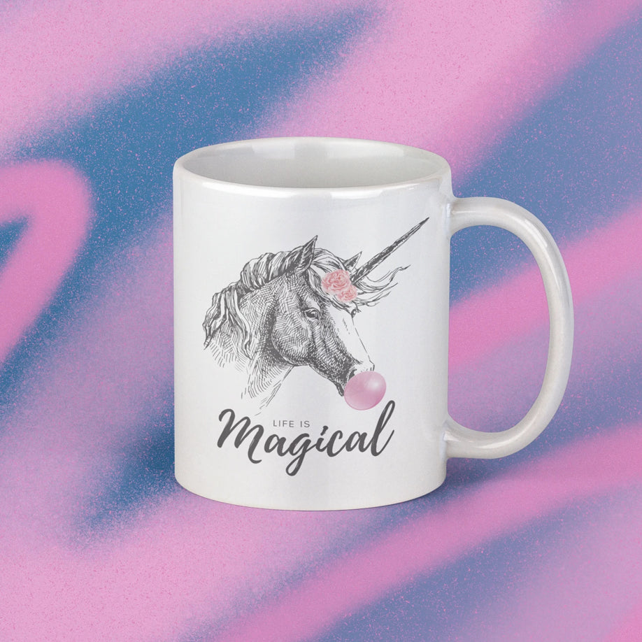 Unicorn Bubble Gum Life is Magical Mug