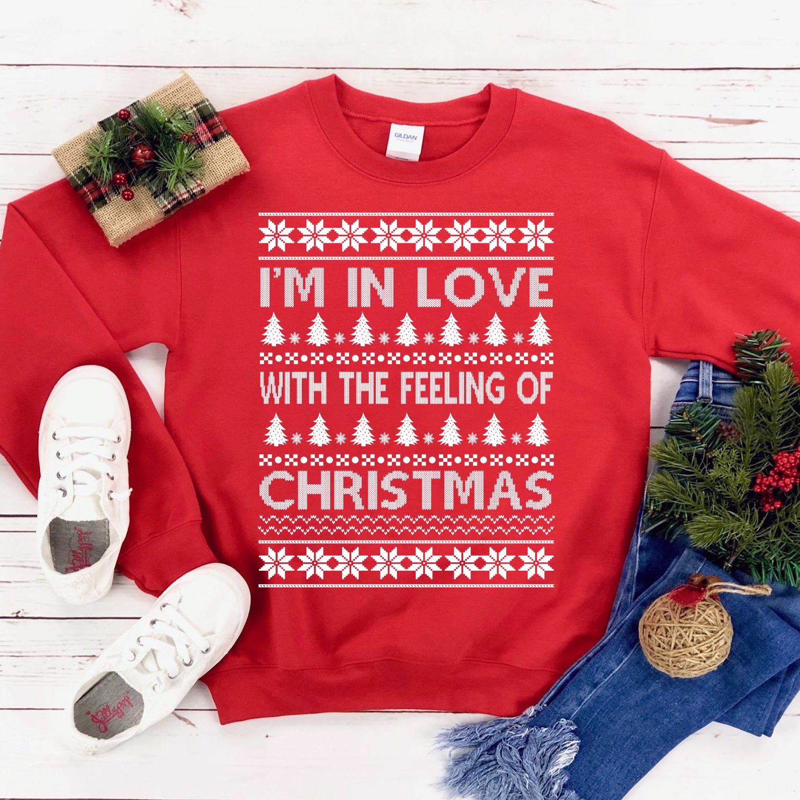 "I Am In Love" Christmas Sweatshirt