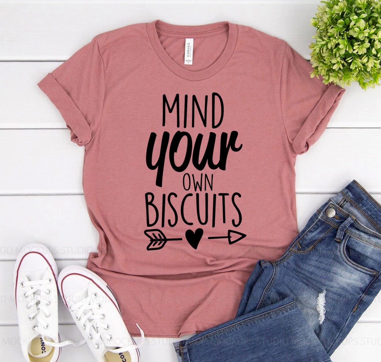 Mind Your Own Biscuits T-shirt | Agate