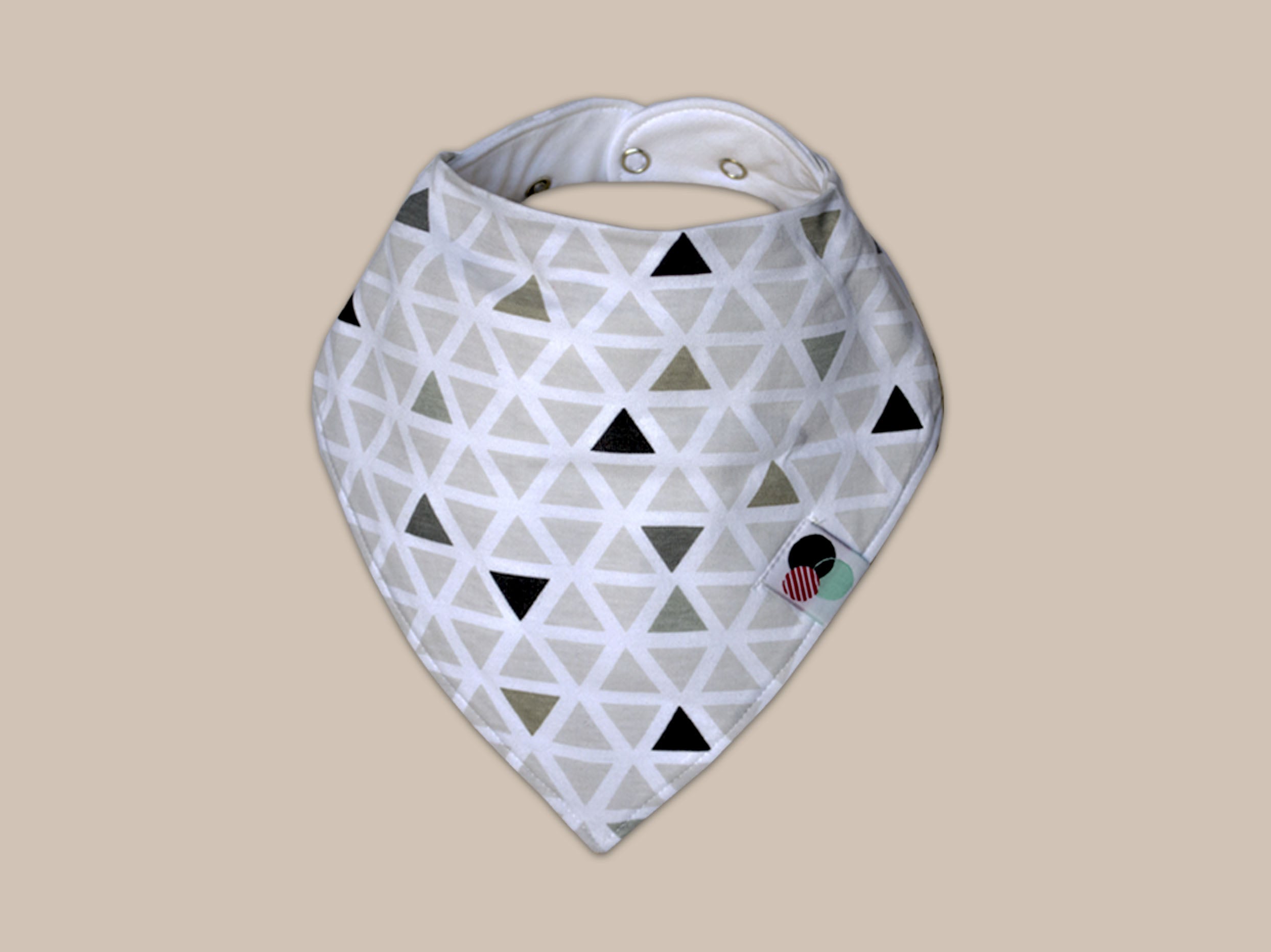 TRIANGLES | Premium Plus Baby Bandana Bib (organic cotton)