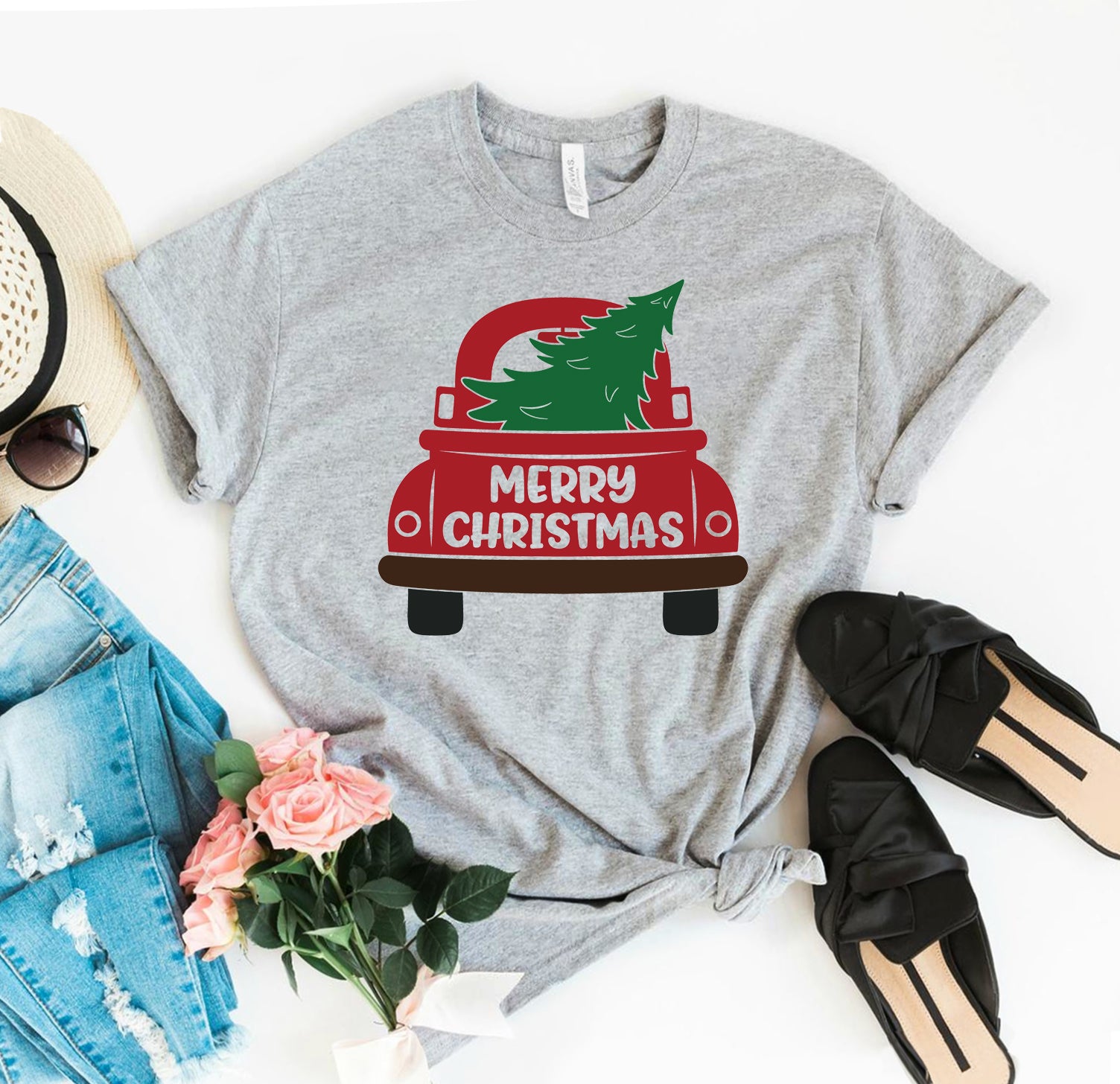 "Merry Christmas" Printed T-shirt