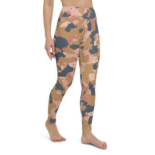 High Waist Pastel Brown Camo Leggings