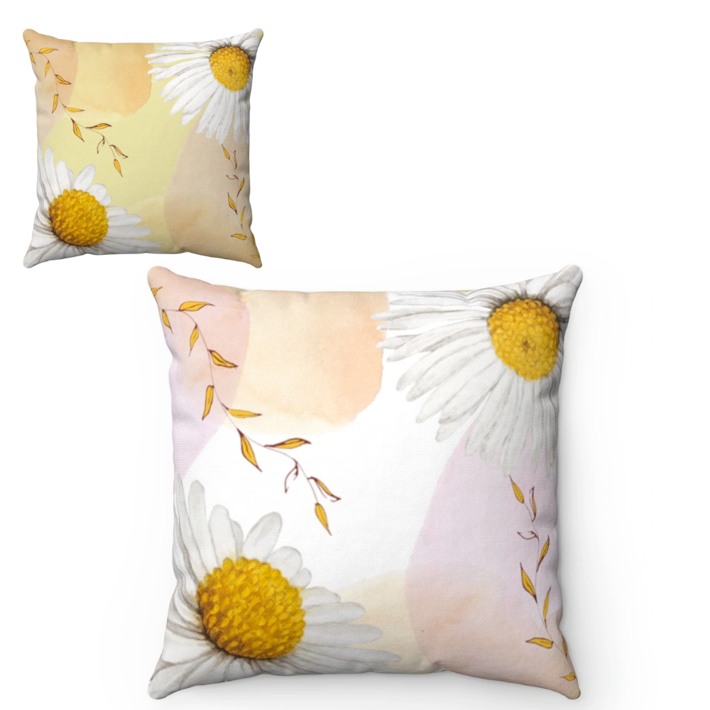 Daisies Cushion Home Decoration Accents - 4 Sizes | Yellow Pandora