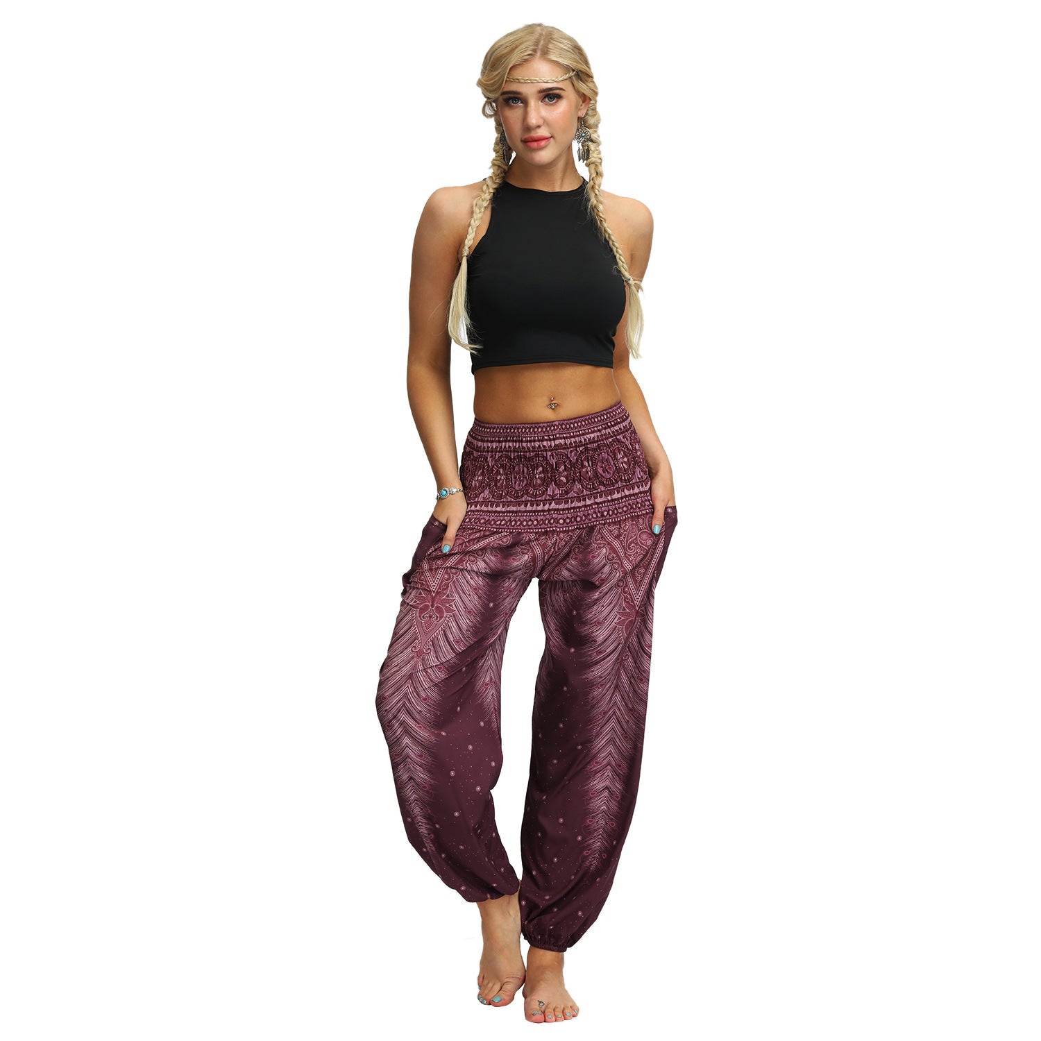 New Printing Leisure Beam Foot Yoga Pants