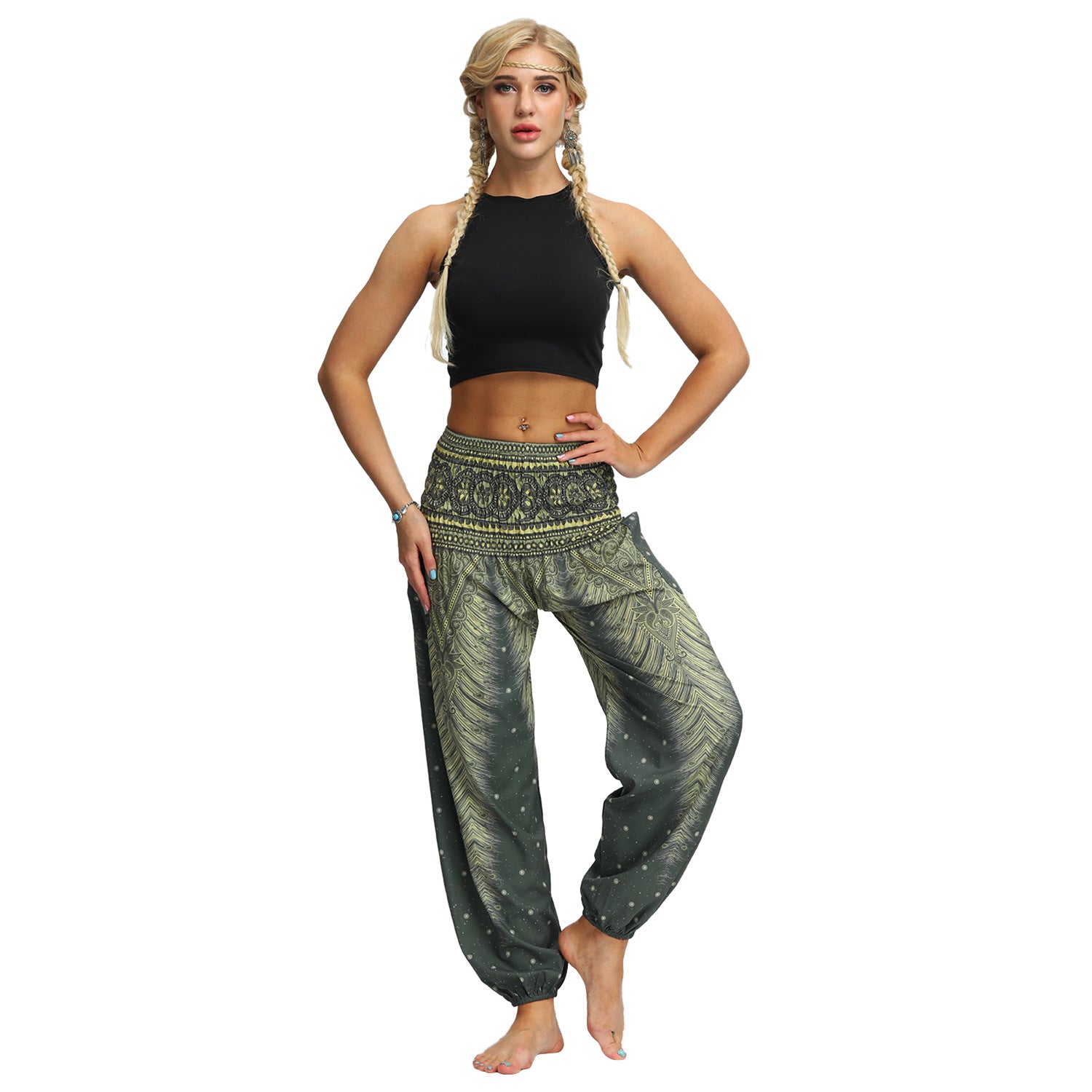 New Printing Leisure Beam Foot Bloomers Yoga Pants