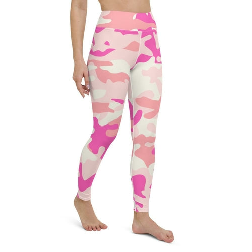 Pink Camo Cancer Awareness High Waist Leggings