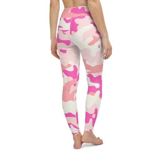 Pink Camo Cancer Awareness High Waist Leggings