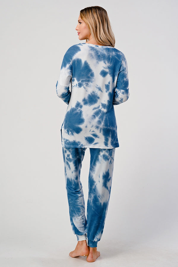 R0382 Blue Tie Dye Set