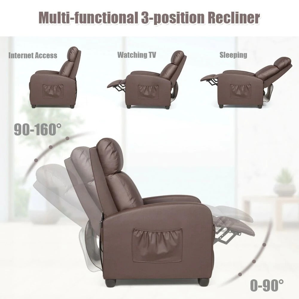 Personal Reclining Massage Reading Chair with Foot Rest