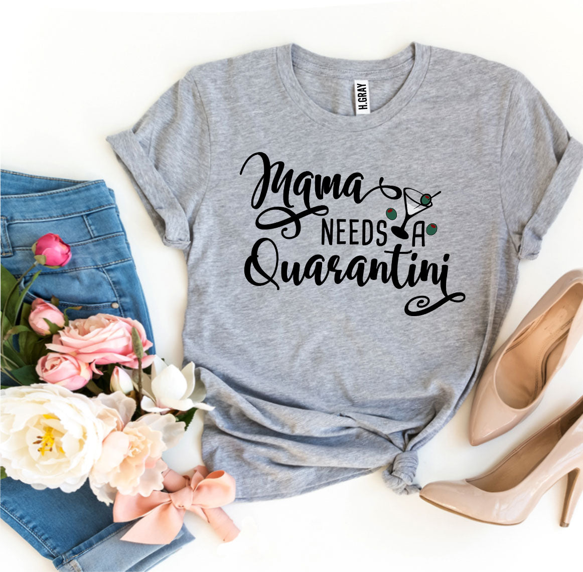 Mama Needs Quarantini T-shirt | Agate