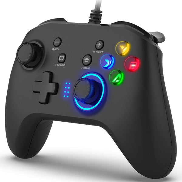 Wired Gaming Controller Joystick Gamepad with Dual-Vibration | Teal Simba