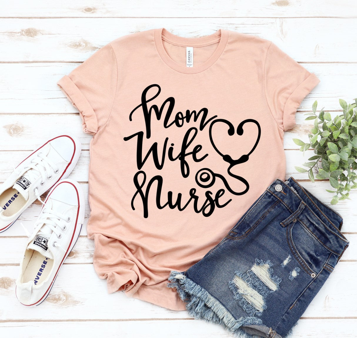 Mom Wife Nurse T-shirt | Agate