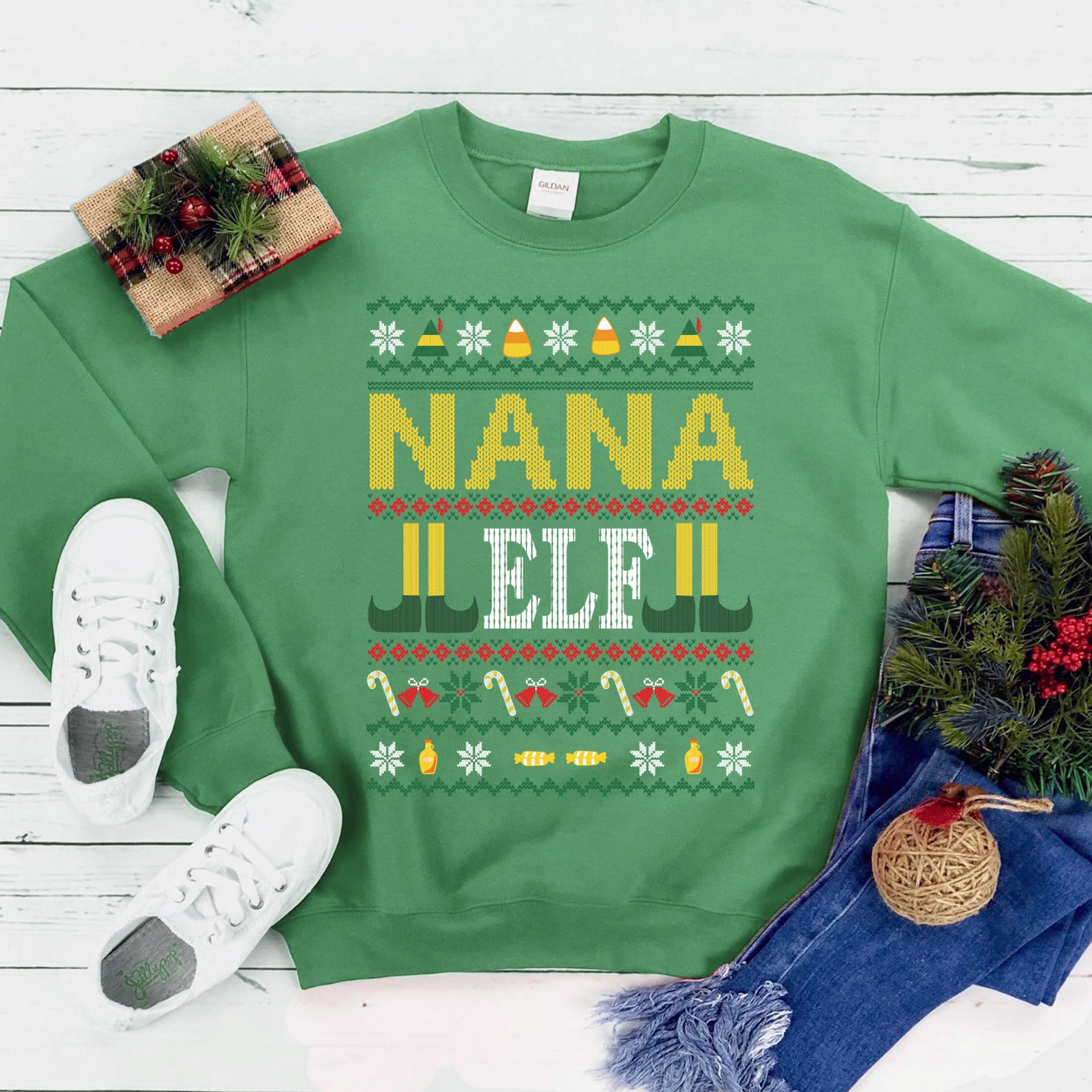 "Nana ELF" Christmas Sweatshirt