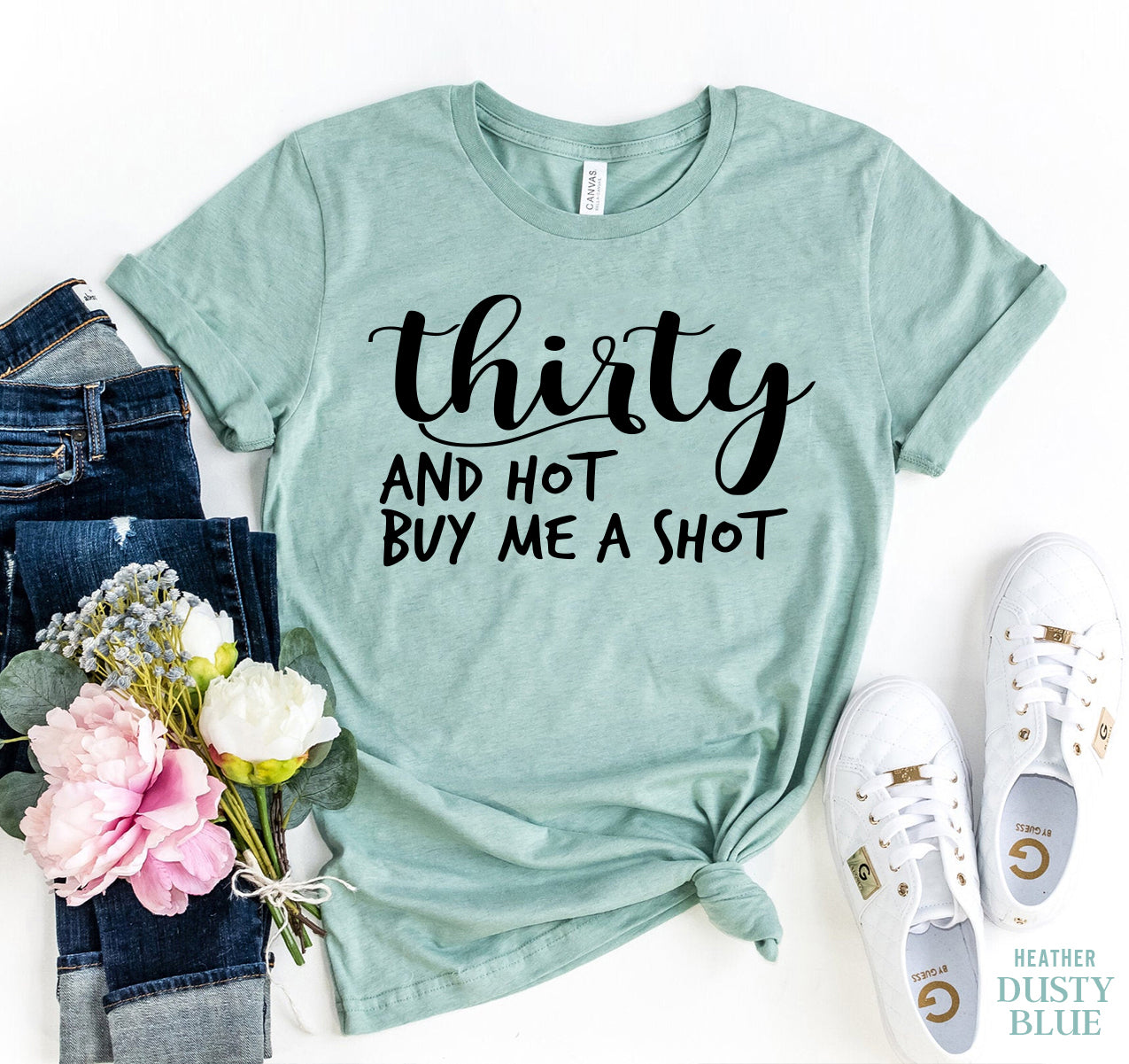 Thirty And Hot T-shirt | Agate