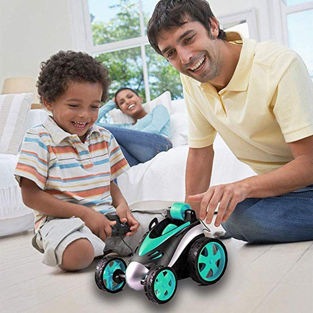 Wireless Remote Control Jumping Flip Wheels Toy Car