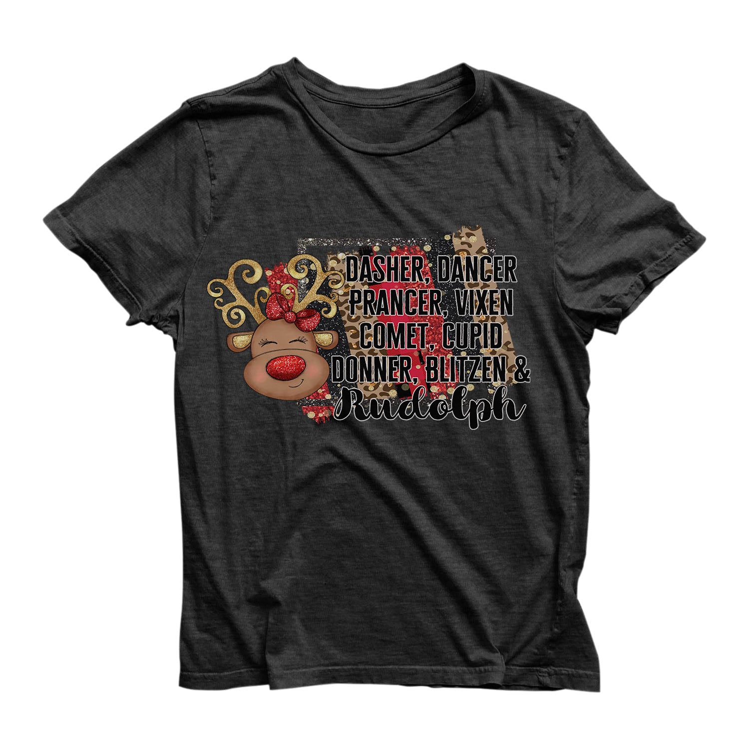 Eco Friendly Recycled Reindeer Christmas Unisex T-Shirt