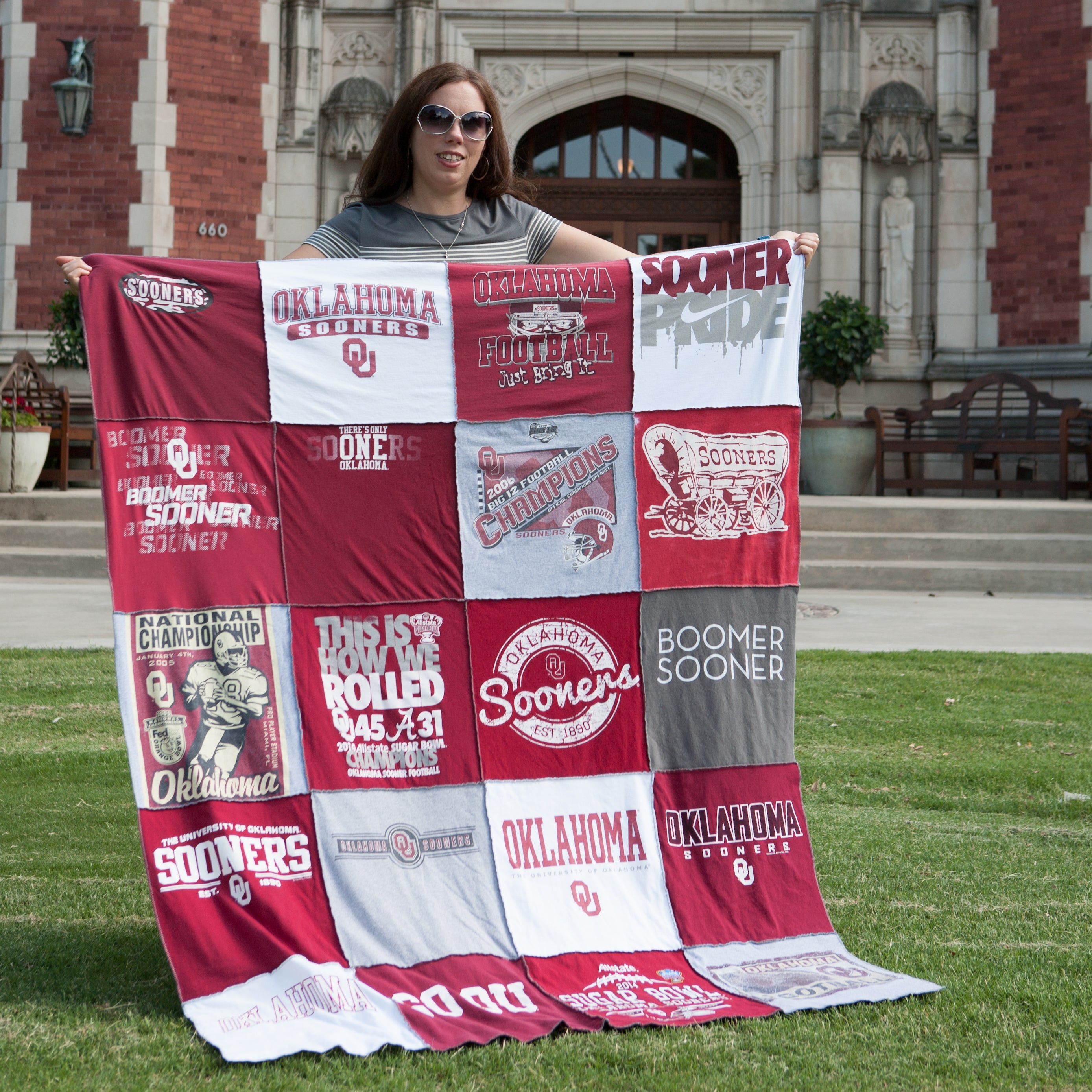 Custom T-shirt Quilt | Red Poseidon