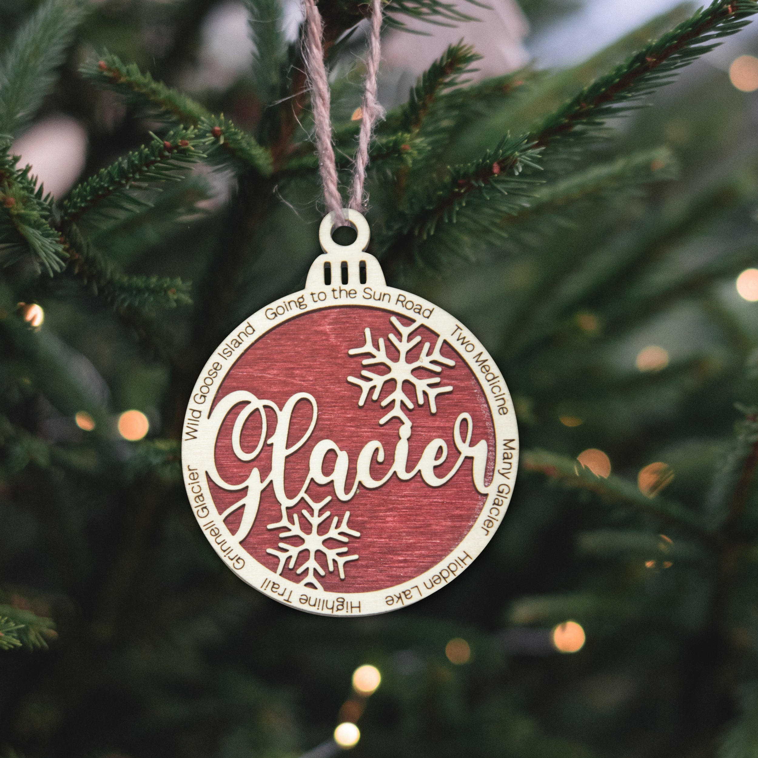 Glacier National Park Christmas Ornament